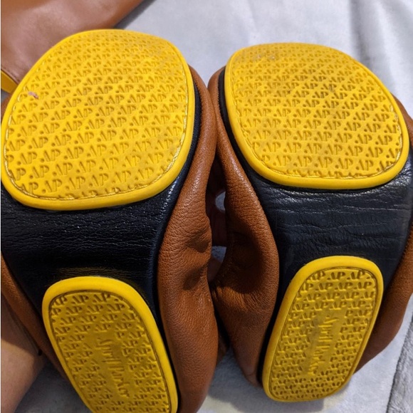 Sold on Mercari April  Parker leather yellow sole flats like Tieks - Picture 2 of 3